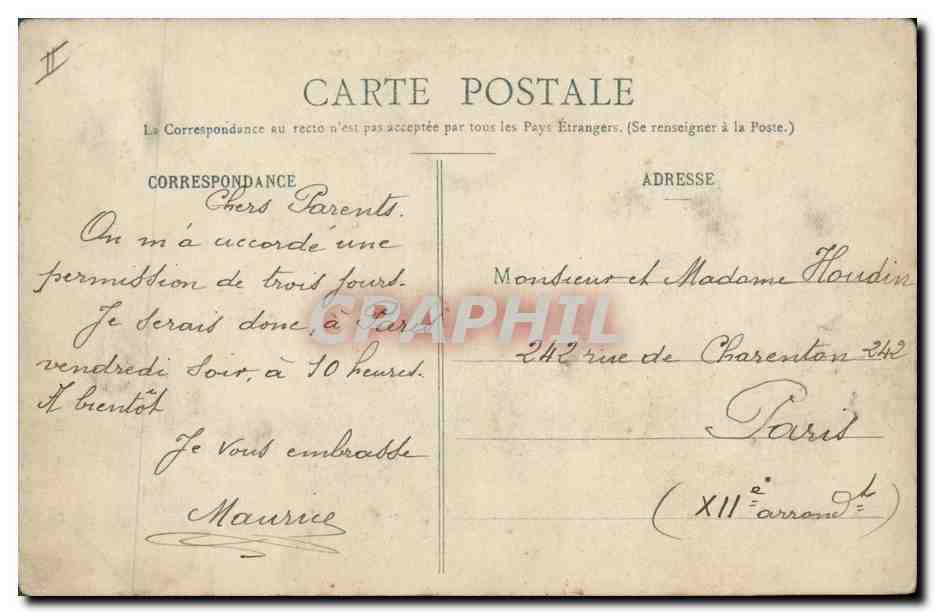 CPA Banque Auxerre La nouvelle Caisse d'Epargne  — Rückseite