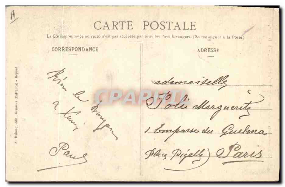 CPA Folklore Lisieux — Verso