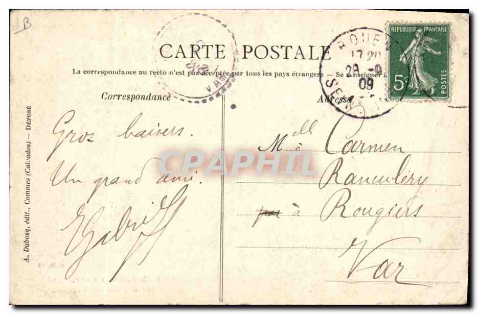 Scènes de la vie normande — Le "filet" dentelle à l'aiguille — A.D. 48 — Verso