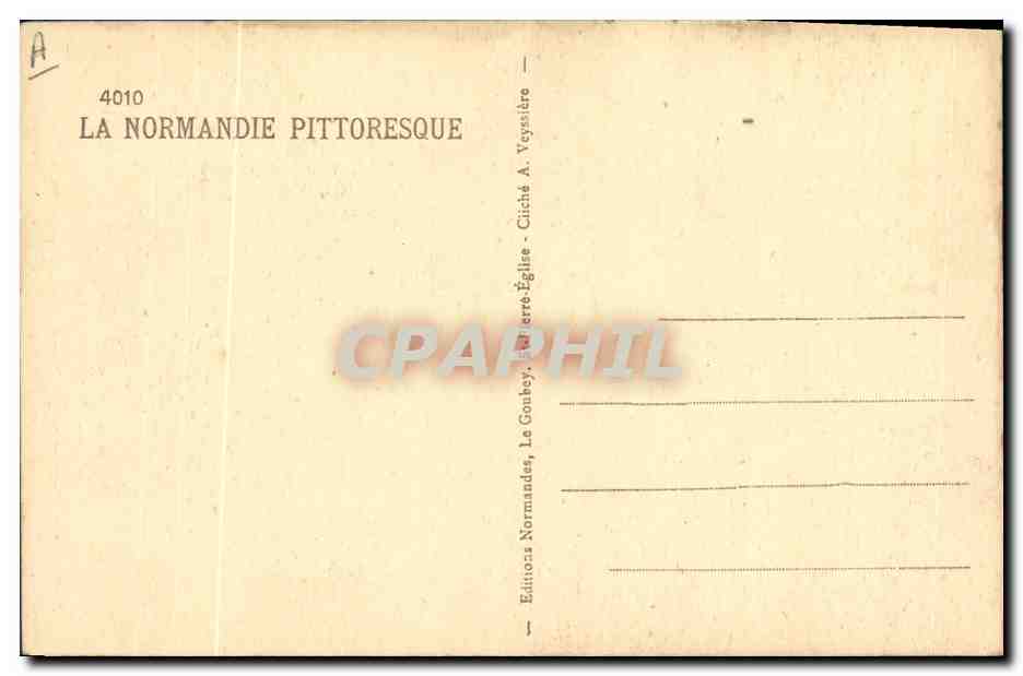 CPA Folklore Normandie Enfants — Verso