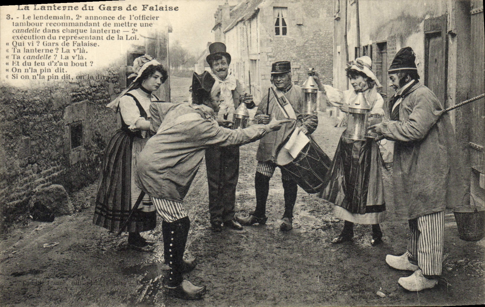 CPA Folklore La lanterne du gars de Falaise 