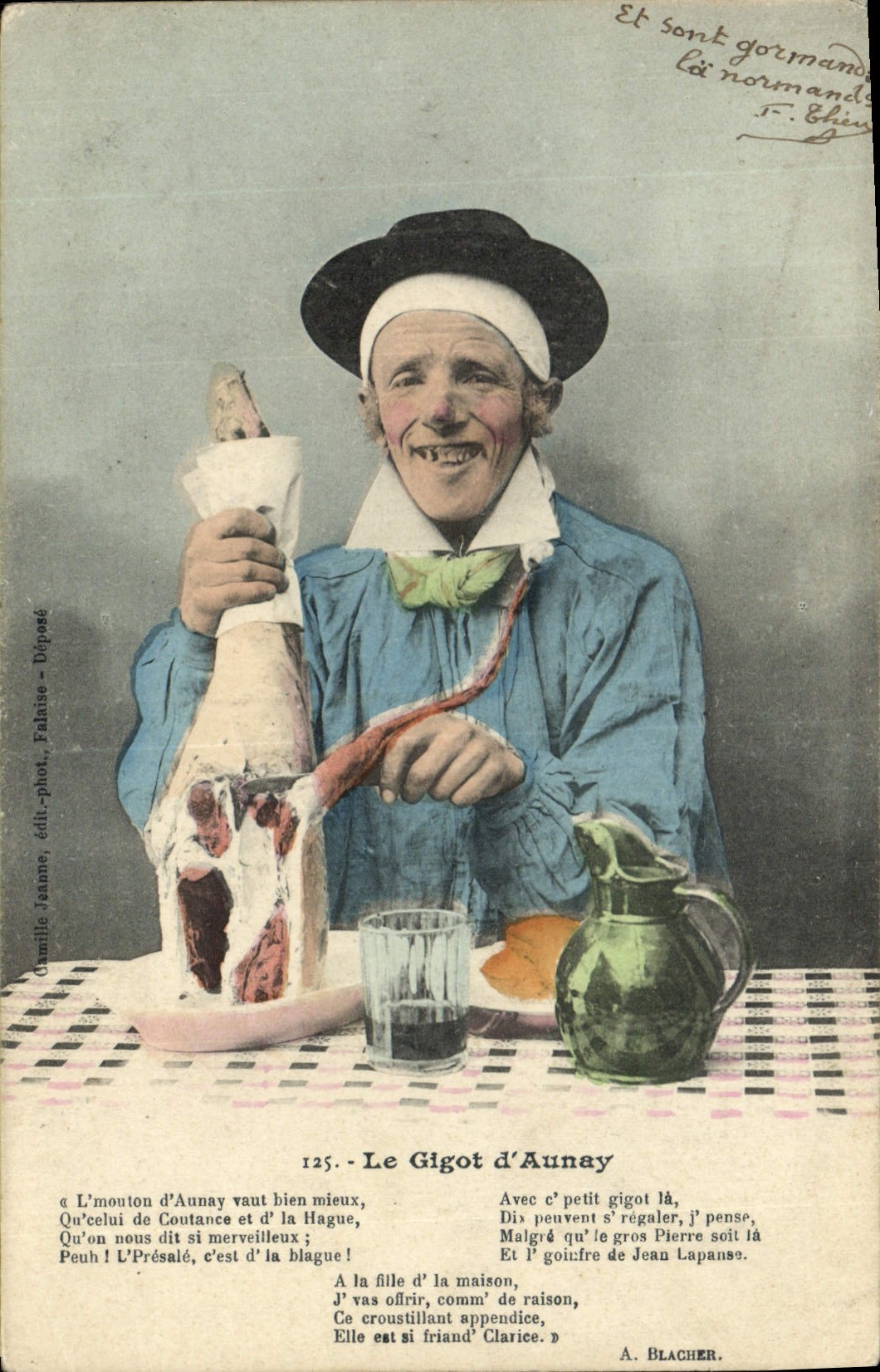 CPA Folklore Le gigot d'Aunay 