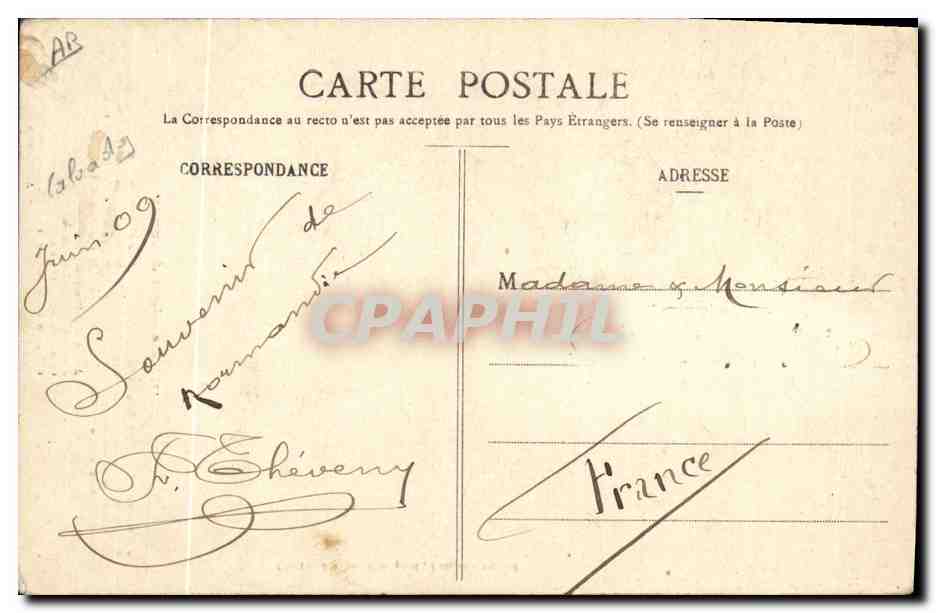CPA Folklore Le gigot d'Aunay  — Verso