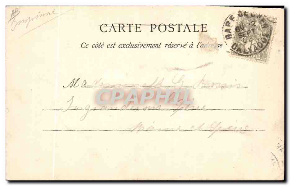 CPA Folklore Caen Anciens costumes normands — Verso
