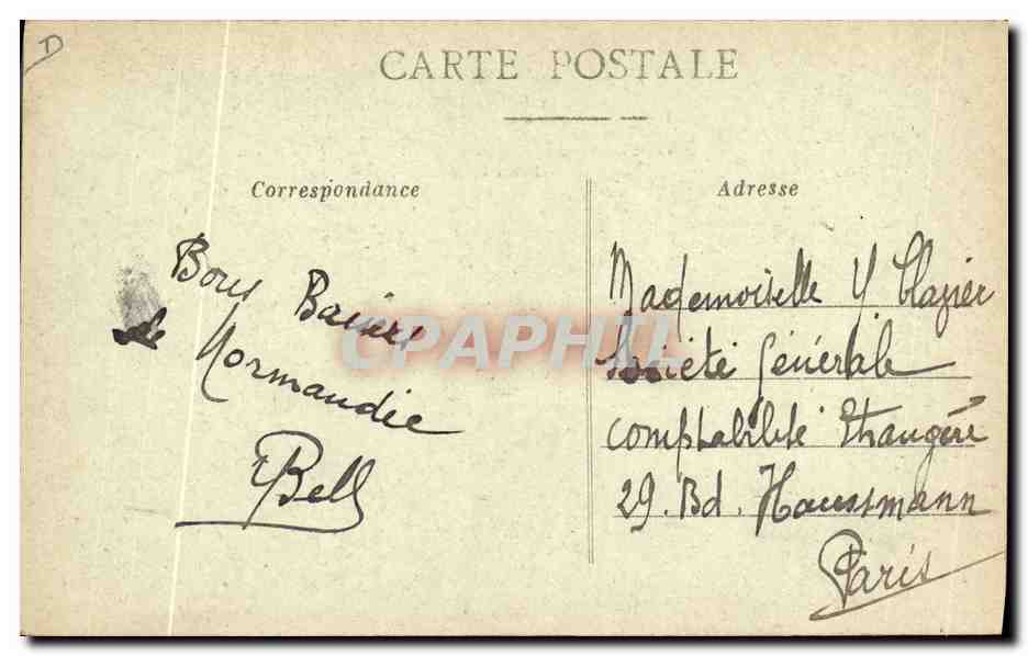 La Vie aux Champs (Scène de Folre) — Henri Ermice — H. E., Vire — Rückseite