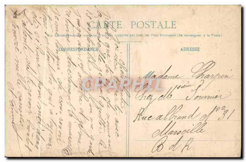 CPA Folklore Fermanville Beurre oeufs Volailles  — Verso