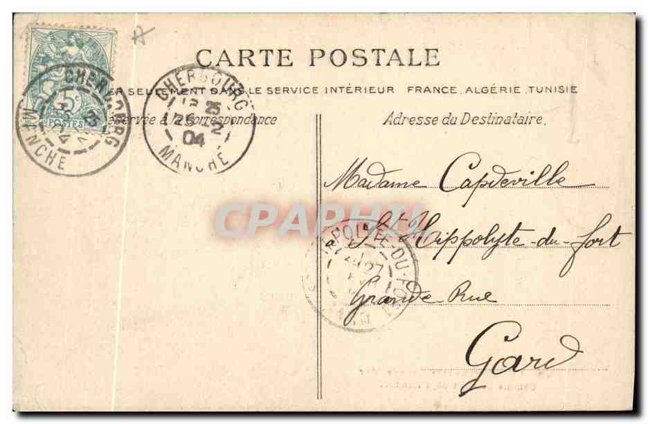 CPA Folklore Le depart pour la grande mer Normandie  — Verso