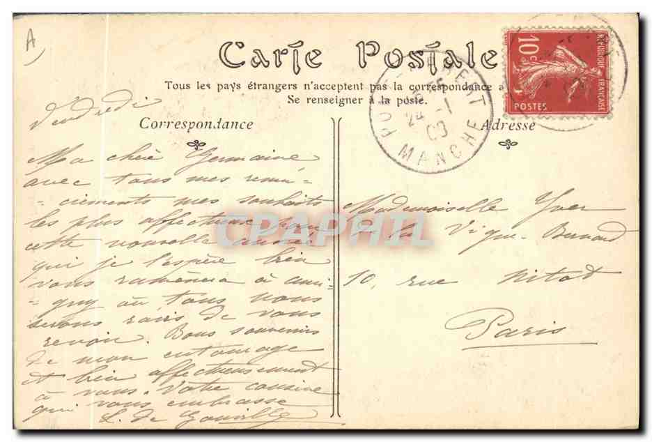 CPA Folklore Normandie — Verso