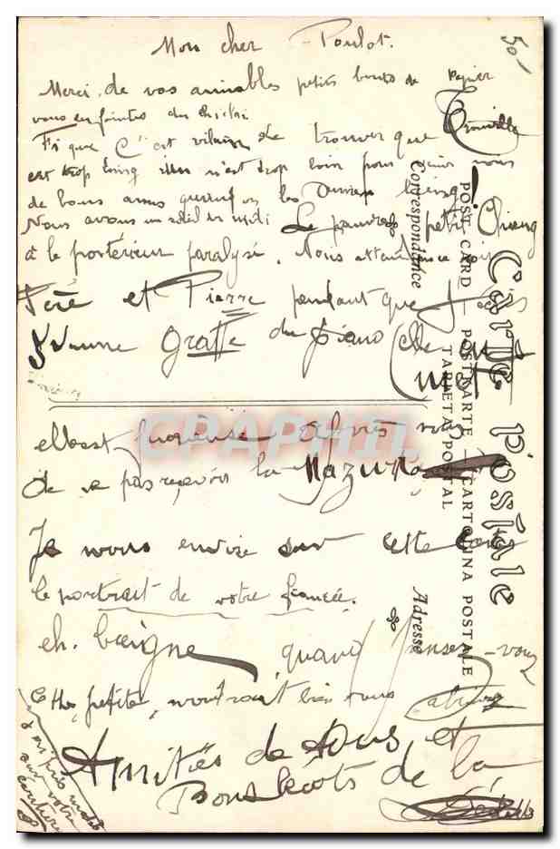 CPA Folklore Jeune fille Normande — Verso