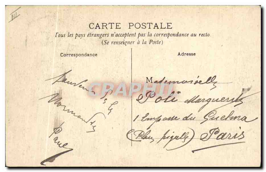 CPA Folklore Normandie Un petit gars Normand — Verso