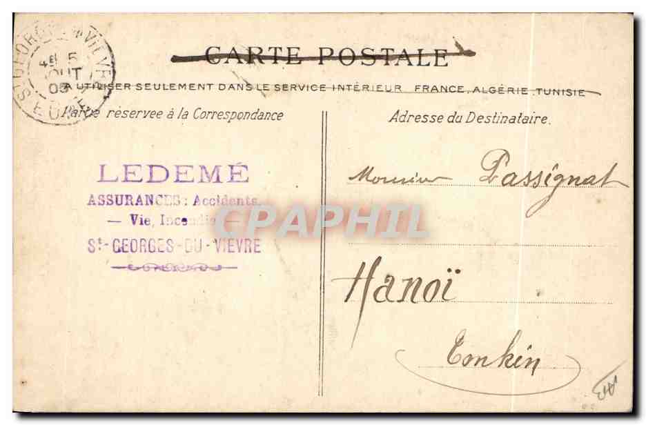 CPA Folklore Normandie Jeunes filles en promenade — Verso