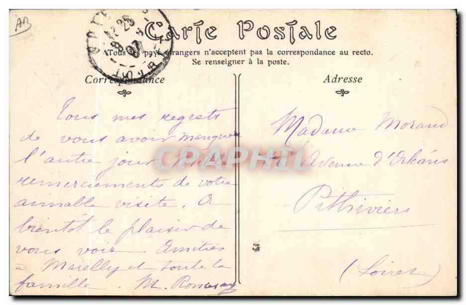CPA Folklore Normandie  — Verso