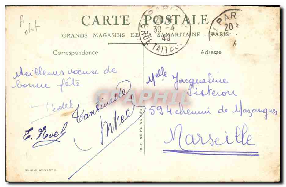 CPA Fantaisie Illustrateur Germaine Bouret Enfants Chien — Rückseite
