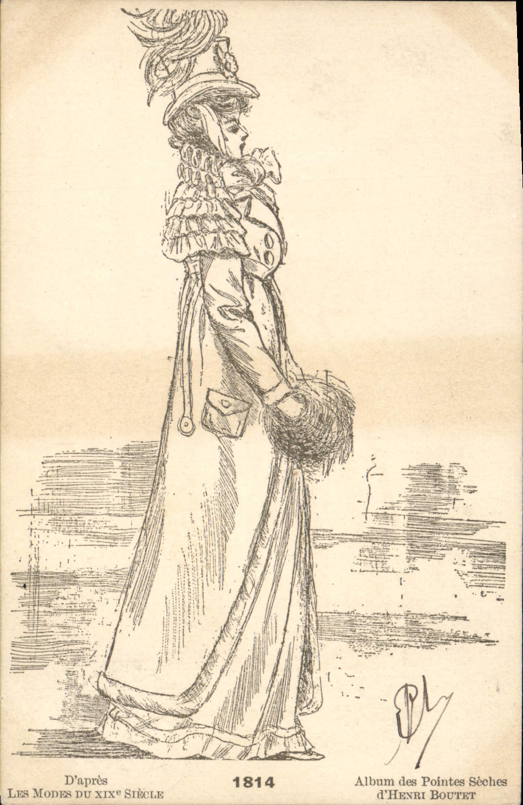 Mode 1814 — D'après les Modes du XIXe siècle — Album des Pointes Sèches d'Henri Boutet