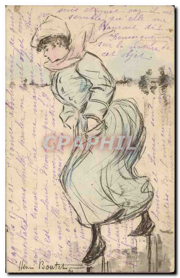 CPA Fantaisie Illustrateur Femme Henri Boutez 