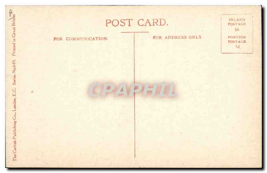 Bébé — Portrait d'enfant — The Carlton Publishing Co. London, série No.649 — Verso