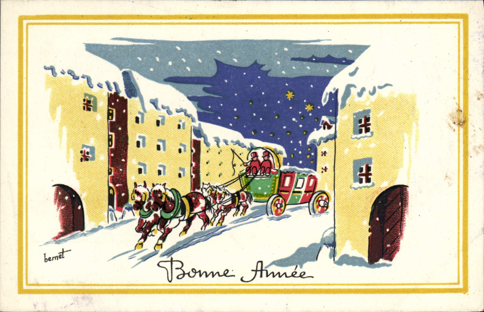 CPA Fantaisie Illustrateur Bonne annee