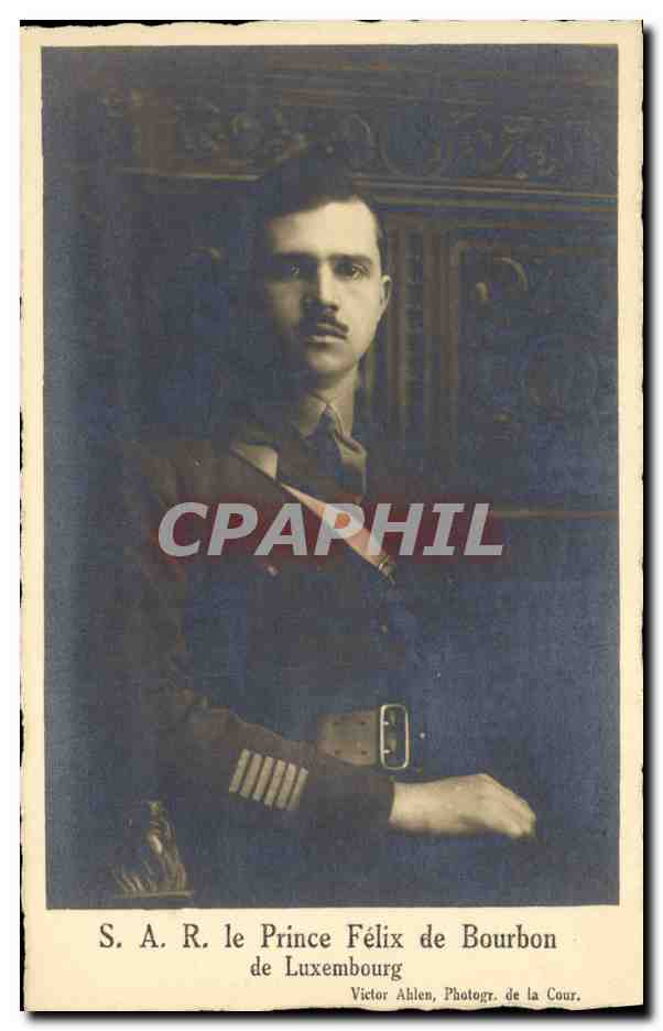 S.A.R. le Prince Félix de Bourbon de Luxembourg — portrait en uniforme — Victor Ahlen, Photogr. de la Cour