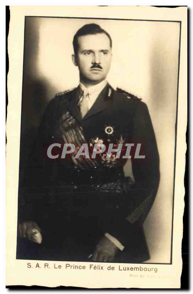 Le Prince Félix de Luxembourg — en uniforme militaire — Photo Éd. K. S. Luxembourg