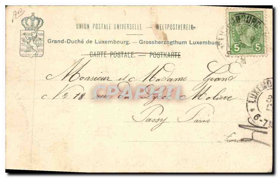 Prinzessinnen de Luxembourg — Prinzessin Sophie, Prinzessin Elisabeth, Prinzessin Antonia, Prinzessin Hilda, Prinzessin Charlotte, Prinzessin Maria Adelheid — Charles Burnhoet, No. 231 — Verso
