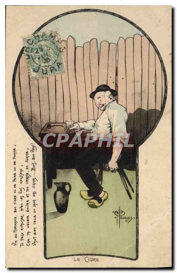 CPA Fantaisie Illustrateur Homme Le cidre