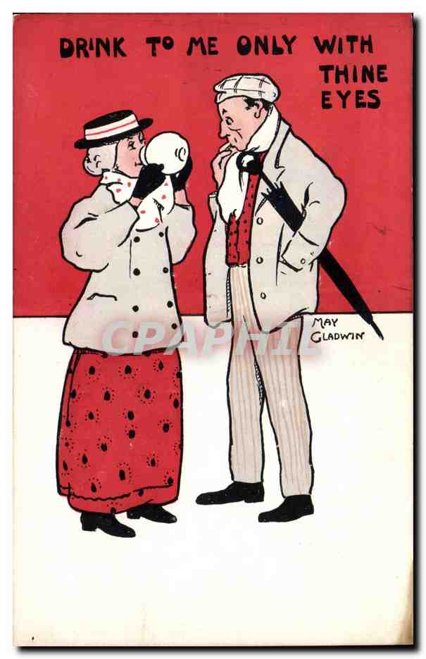 CPA Fantaisie Illustrateur Drink to me only with thine eyes May Gladwin