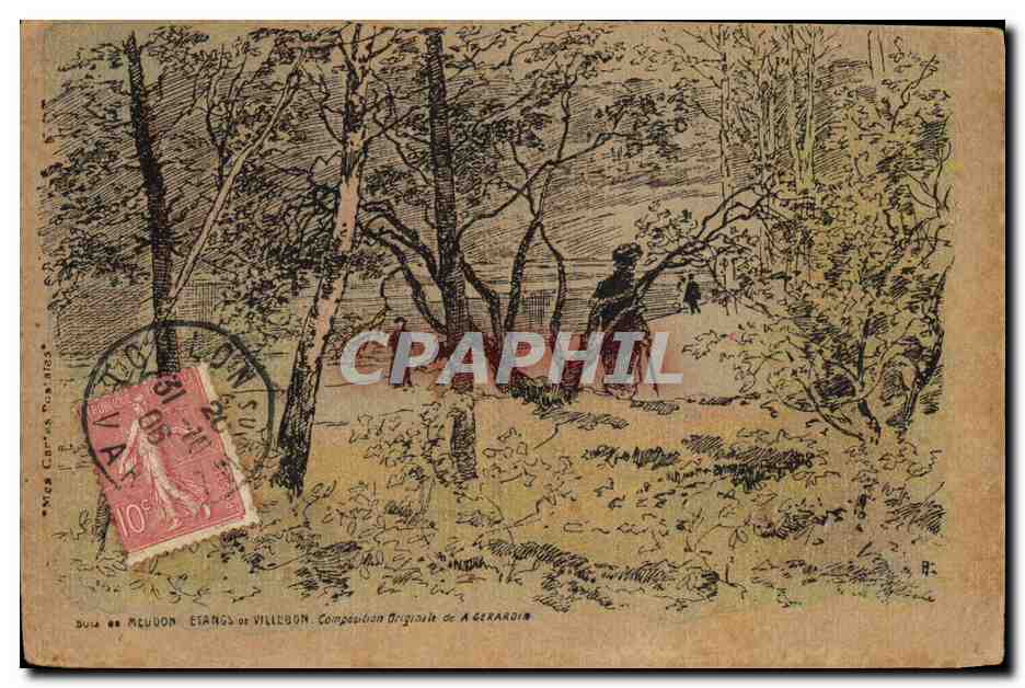Étangs de Villebon — Composition originale de A. Geraroir — Éditeur : A. Geraroir