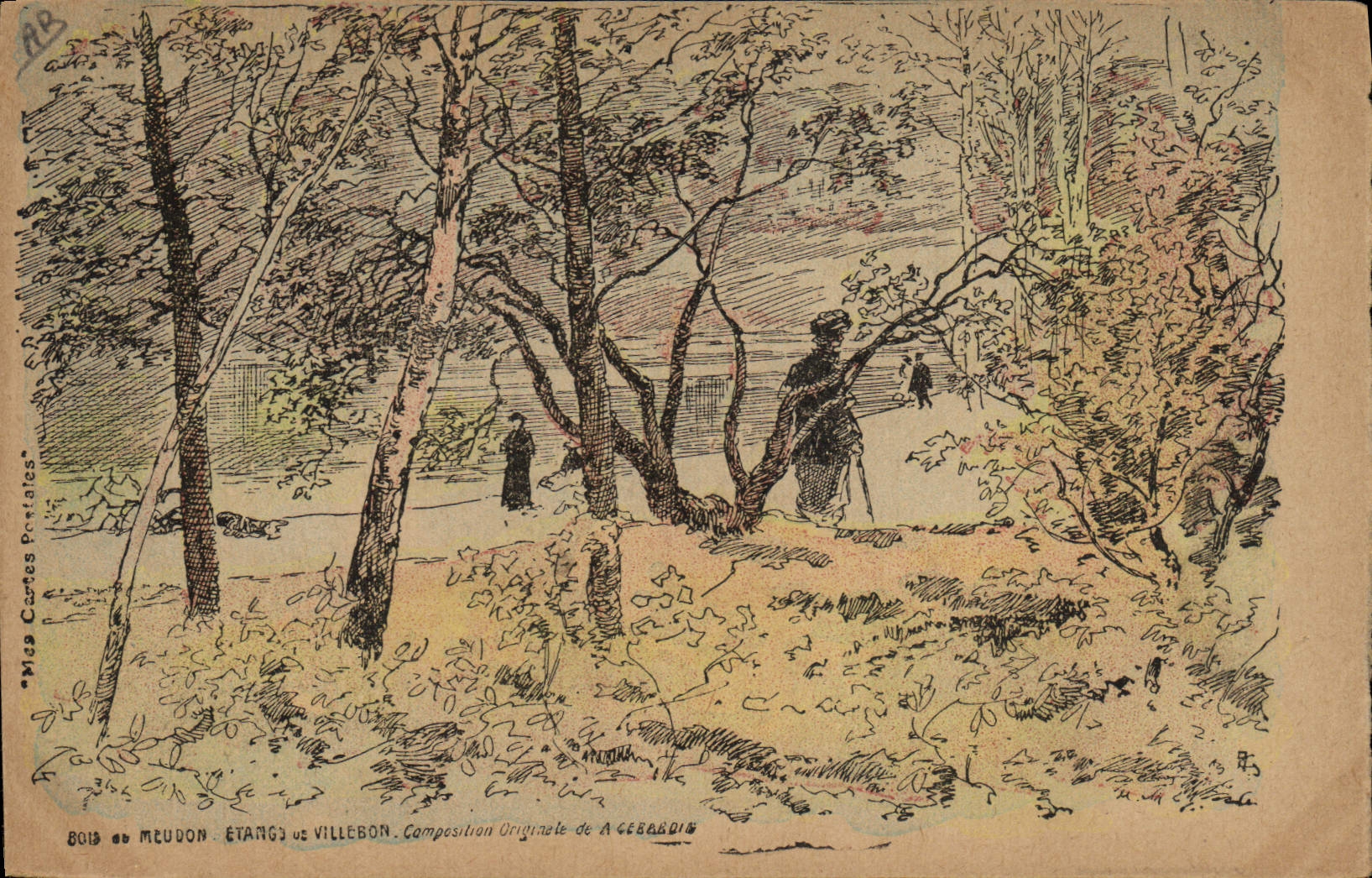 CPA Fantaisie Illustrateur Etangs de Villebon 