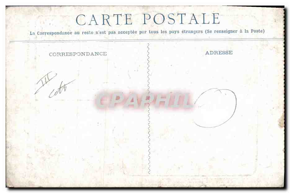 Femme bretonne — publicité pour les Chemins de fer de l'Ouest — éditeur Grün, n° -01 — Verso
