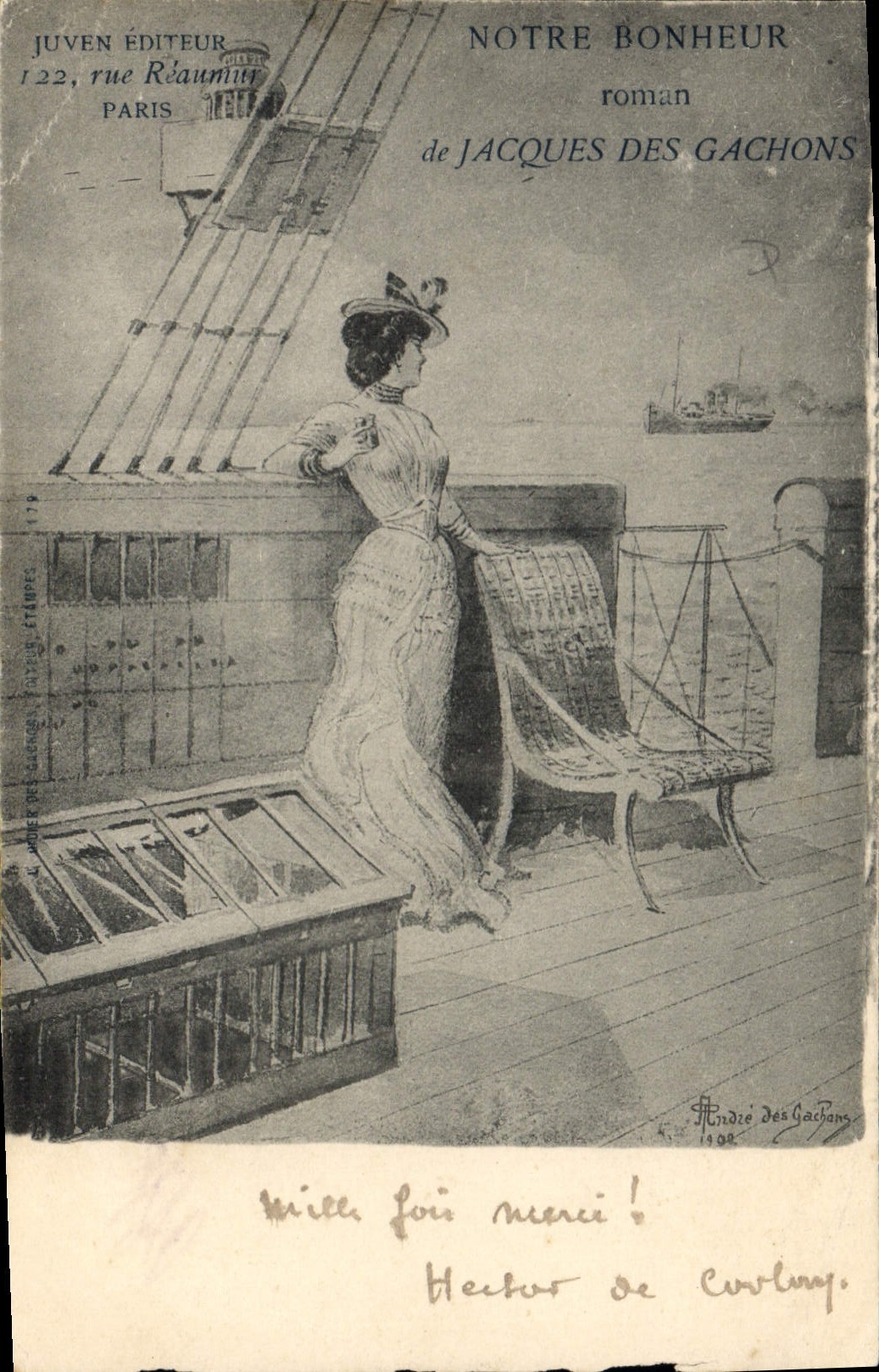 CPA Fantaisie Illustrateur Notre bonheur Roman de Jacques des Gachons 