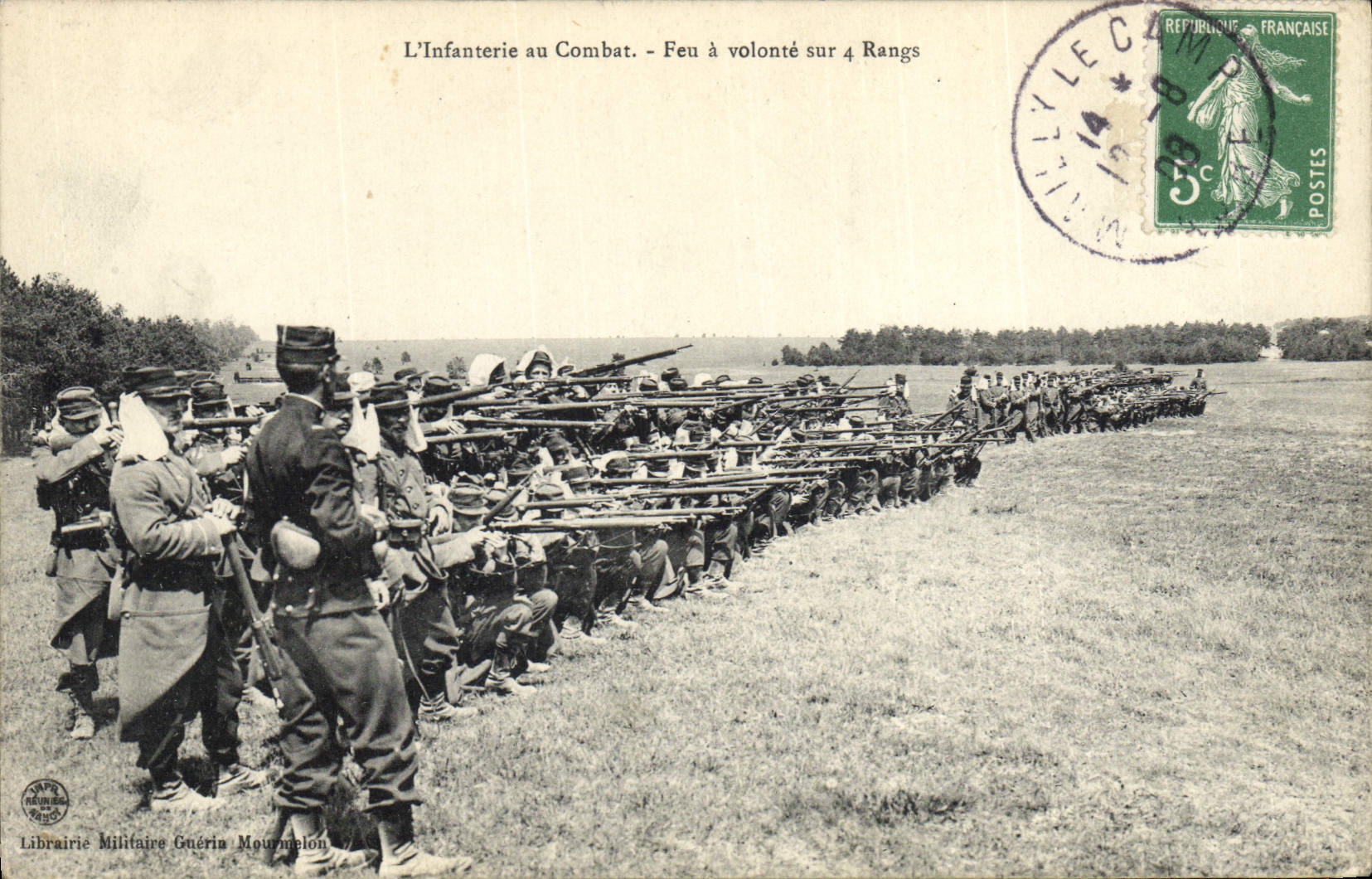 Infanterie au Combat — Feu à volonté sur 4 Rangs — Librairie Militaire Guérin Mourmelon