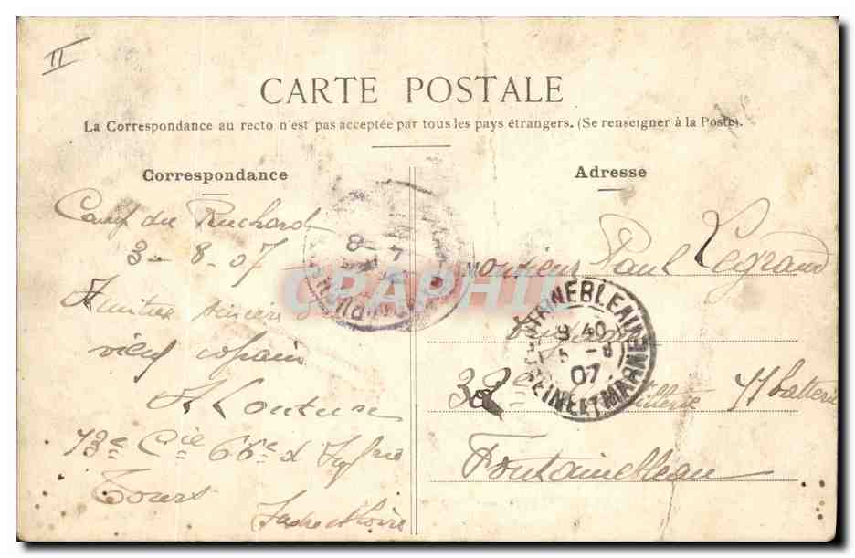 CPA Militaria Camp du Ruchard Camp sous tentes  — Rückseite