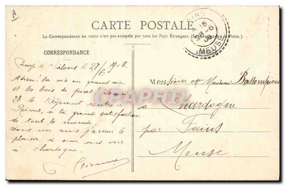 CPA Militaria L'infanterie au combat Tirailleurs organisant une ligne d'abris  — Verso