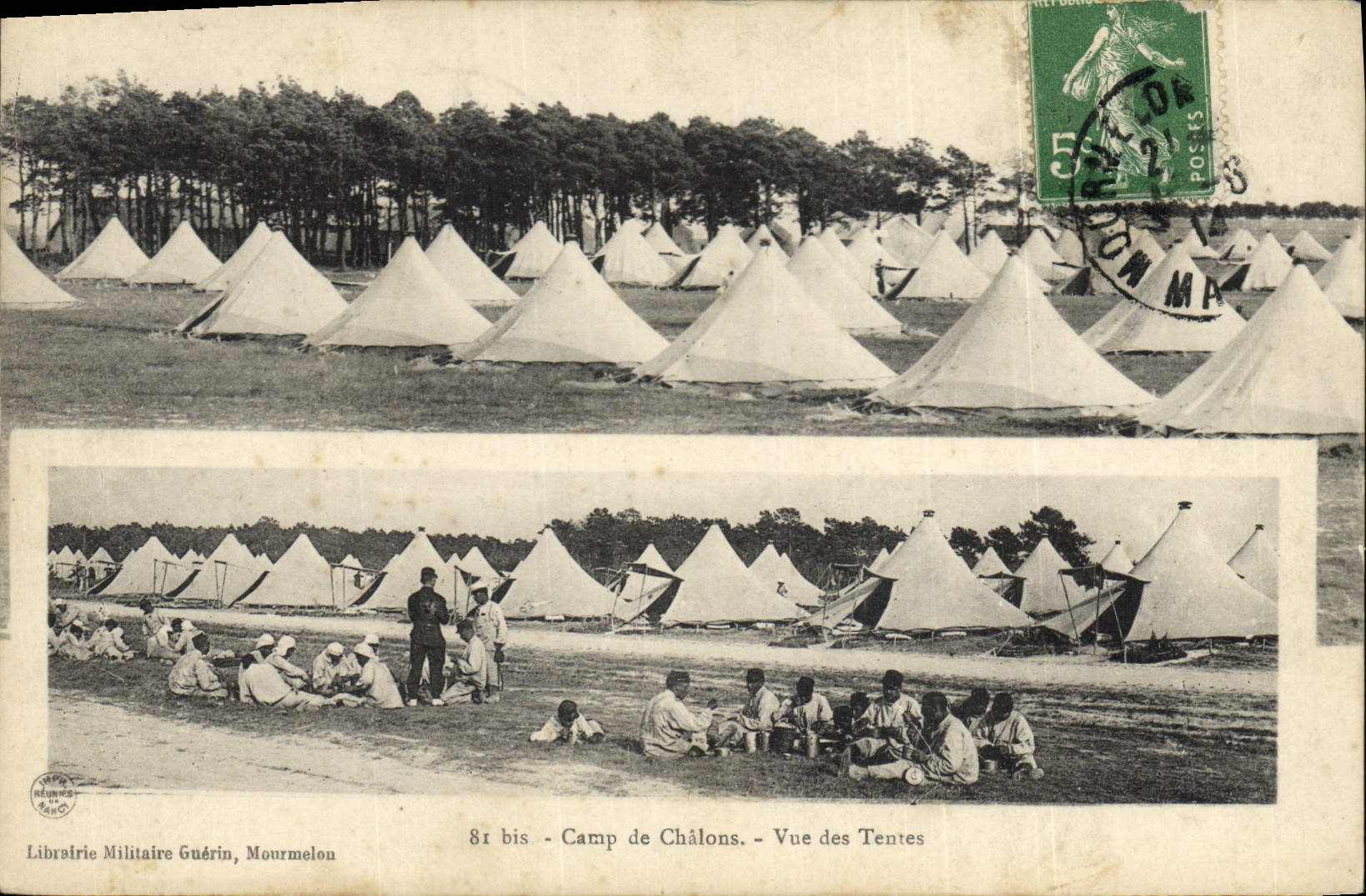 Camp de Châlons - Vue des Tentes — Librairie Militaire Guérin, Mourmelon