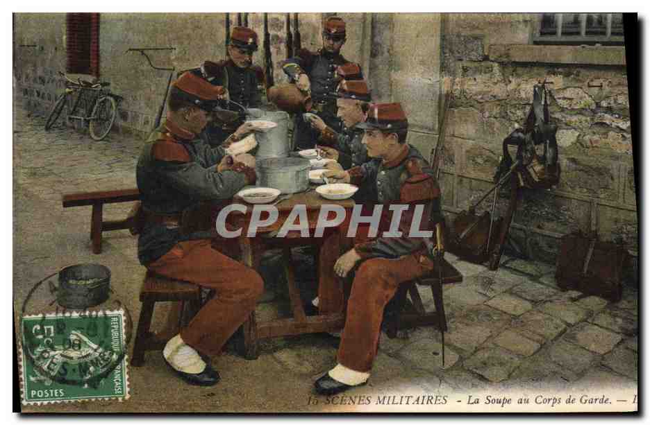 CPA Militaria La soupe au Corps de garde 