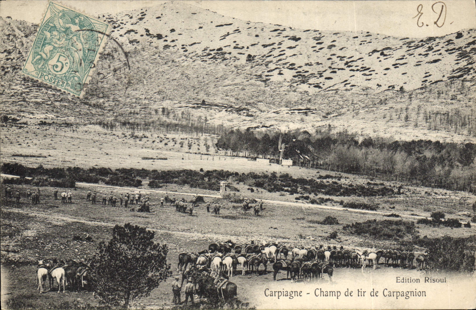 CPA Militaria Carpiagne Champ de tir de Carpagnion 