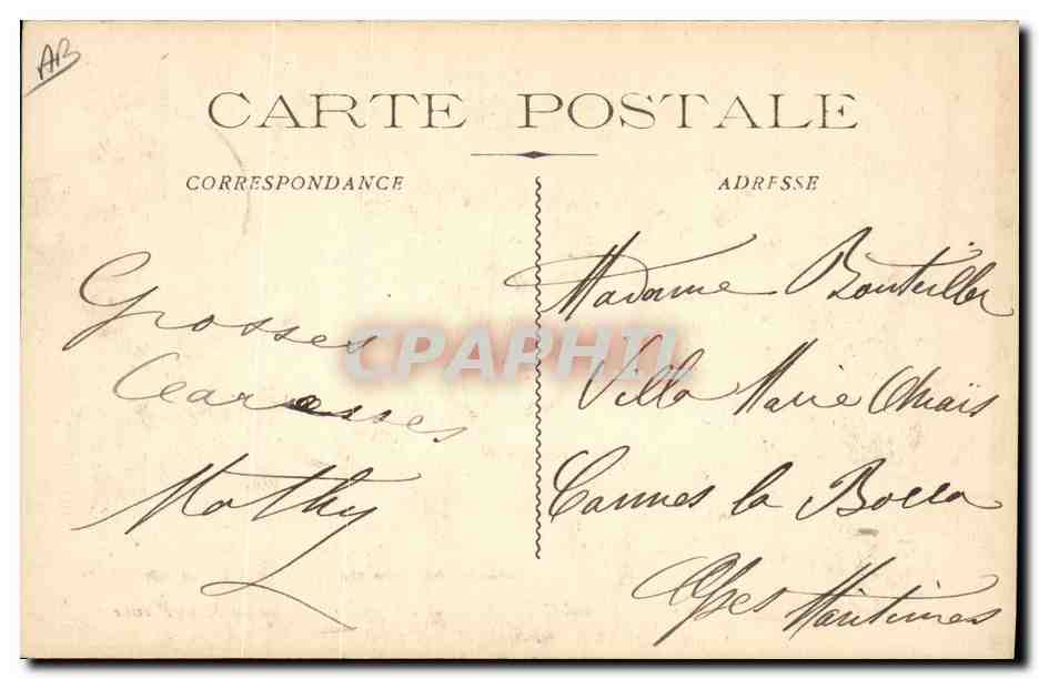 CPA Militaria Camp de Carpiagne Section de mitrailleuse  — Rückseite