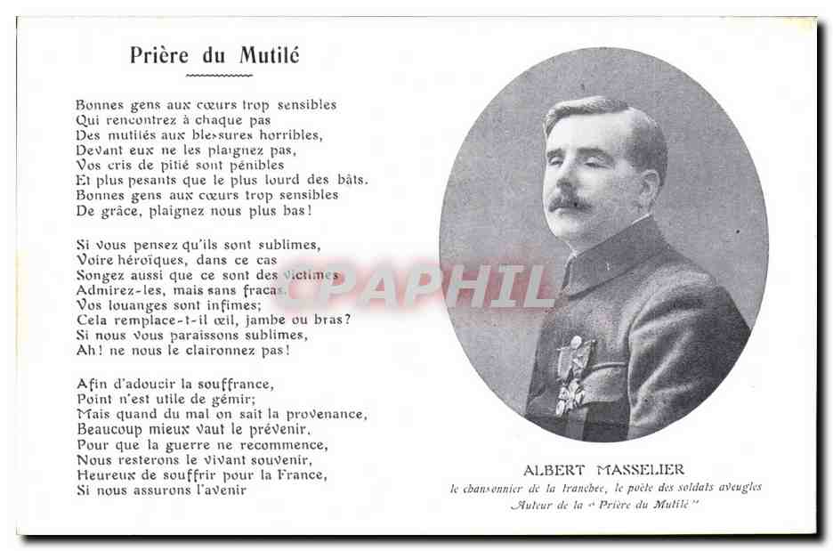 CPA Militaria Priere du mutile