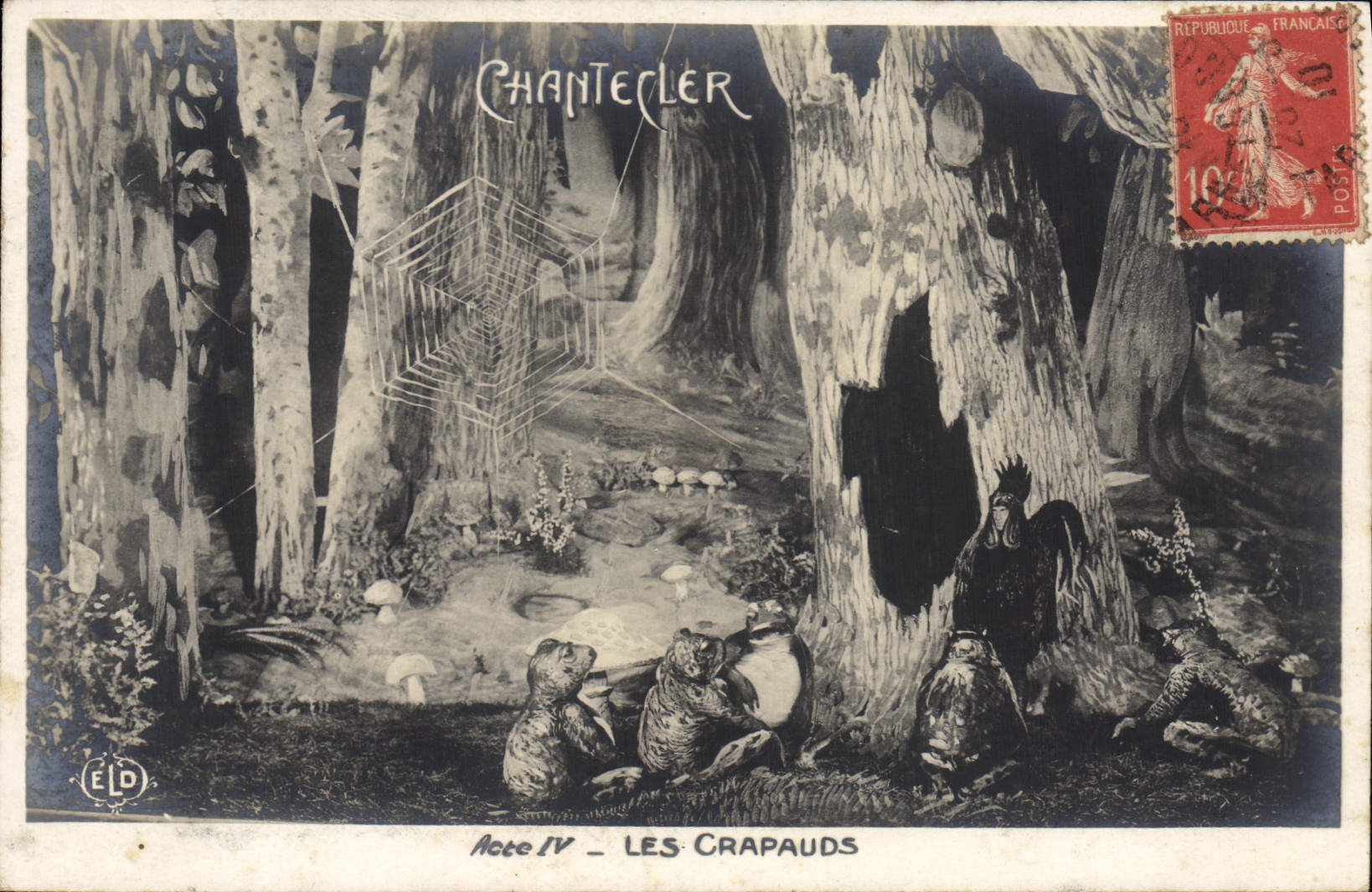 CPA Edmond Rostand Chantecler Les crapauds Grenouille