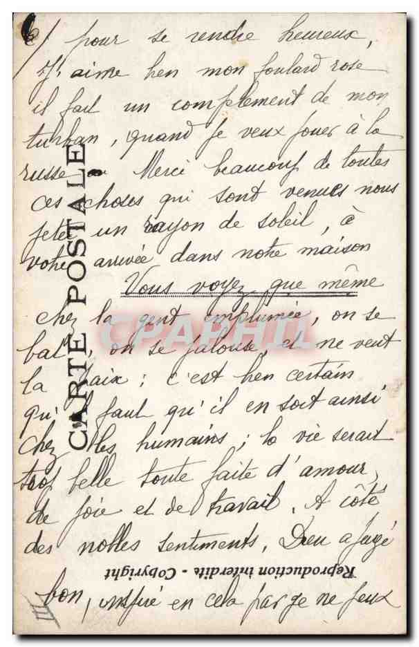 CPA Edmond Rostand Chantecler et le coq de combat — Verso