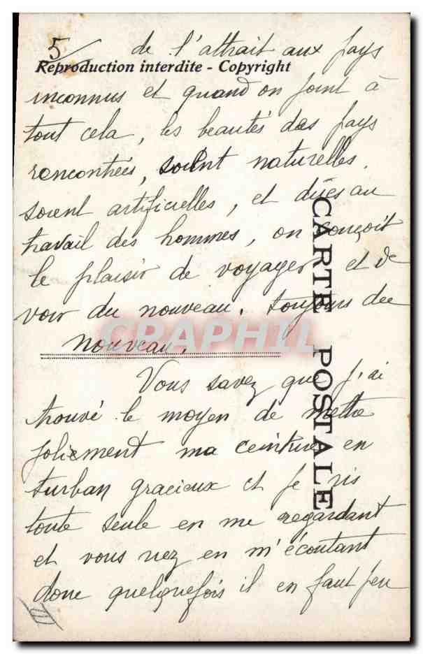 CPA Edmond Rostand Chantecler Le jour de la pintade — Verso