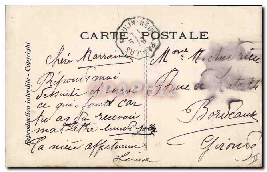 CPA Edmond Rostand Chantecler Les crapauds Grenouille — Verso