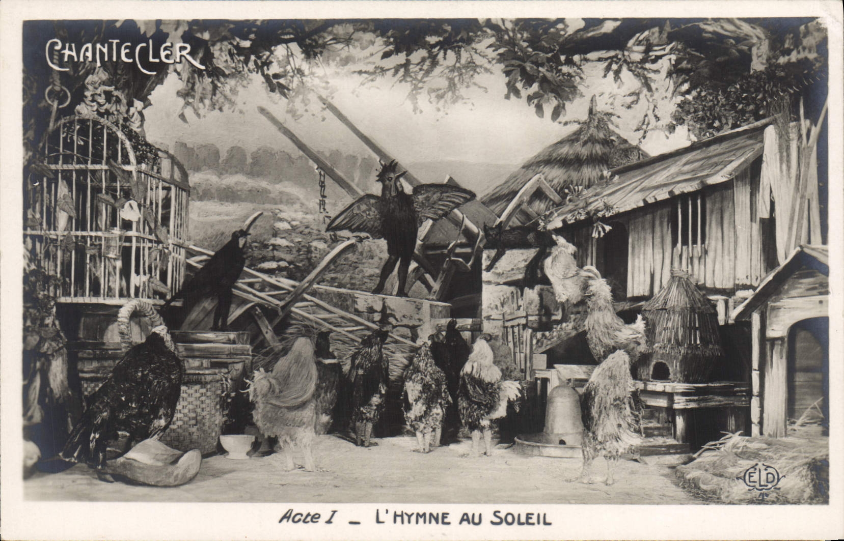 CPA Edmond Rostand Chantecler L'hymne au soleil