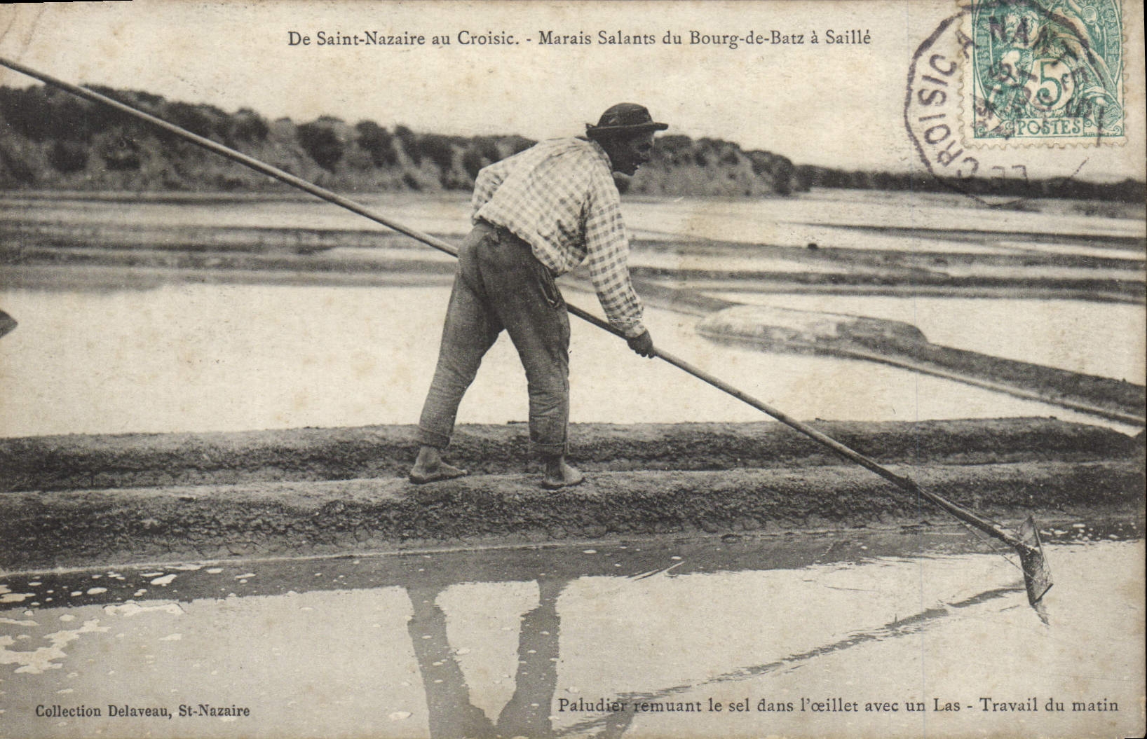 CPA Folklore Marais Salants De Saint Nazaire au Croisic Marais salants du Bourg de Batz a Saille