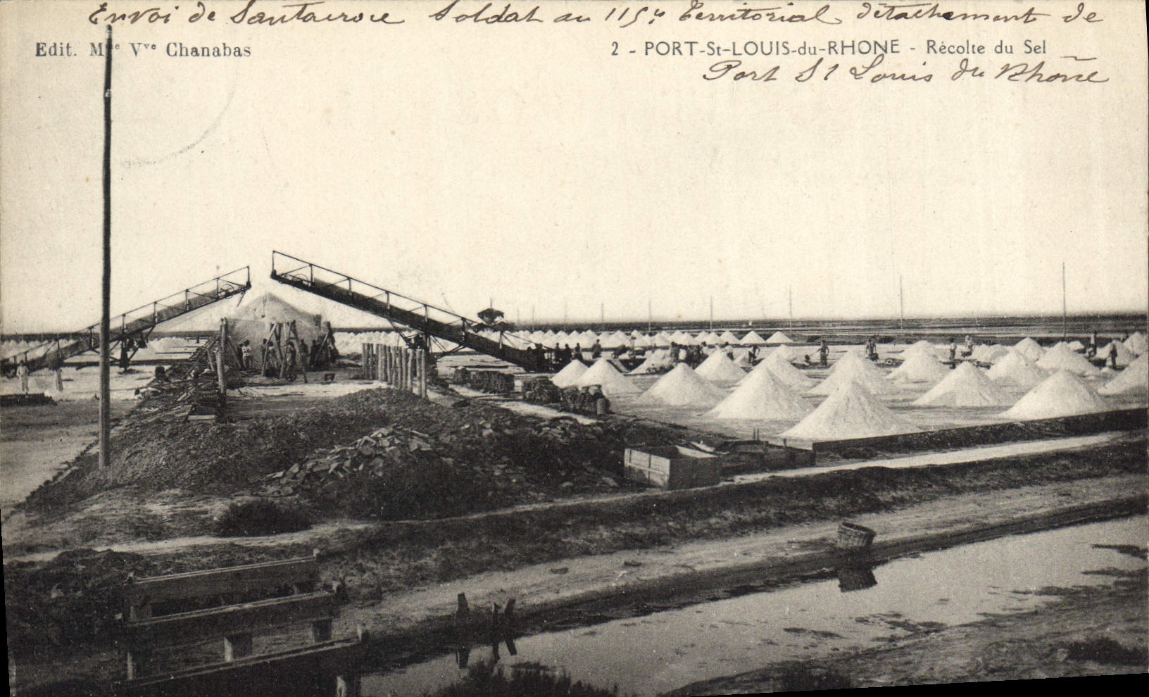 Salzgewinnung — Port-Saint-Louis-du-Rhône — Verlag Mme V° Chanabas