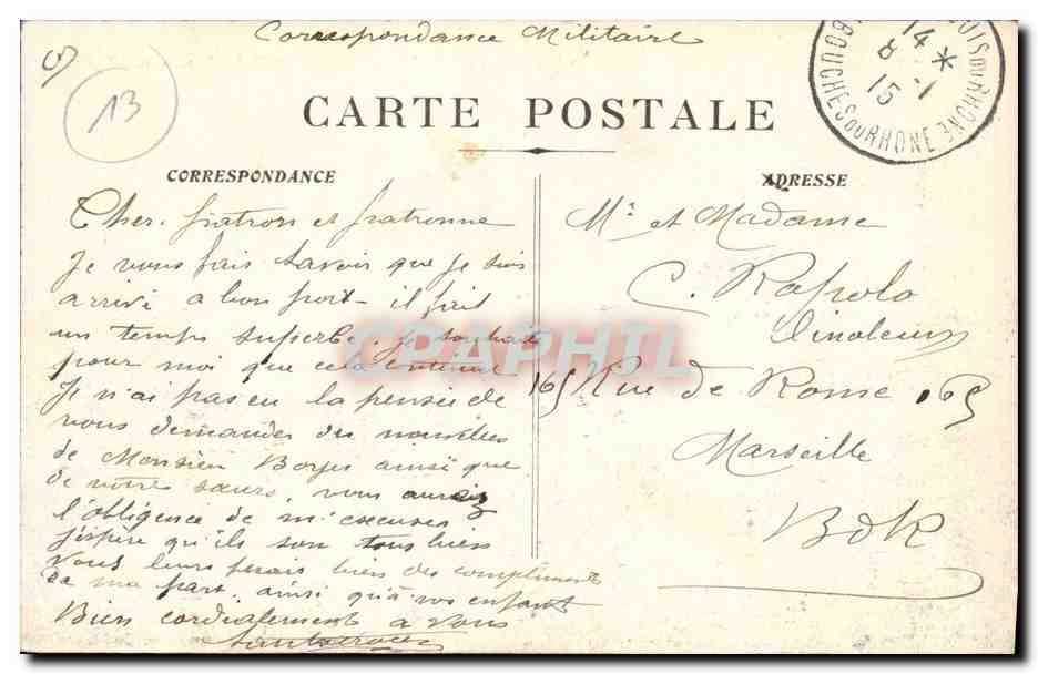 Salzgewinnung — Port-Saint-Louis-du-Rhône — Verlag Mme V° Chanabas — Rückseite