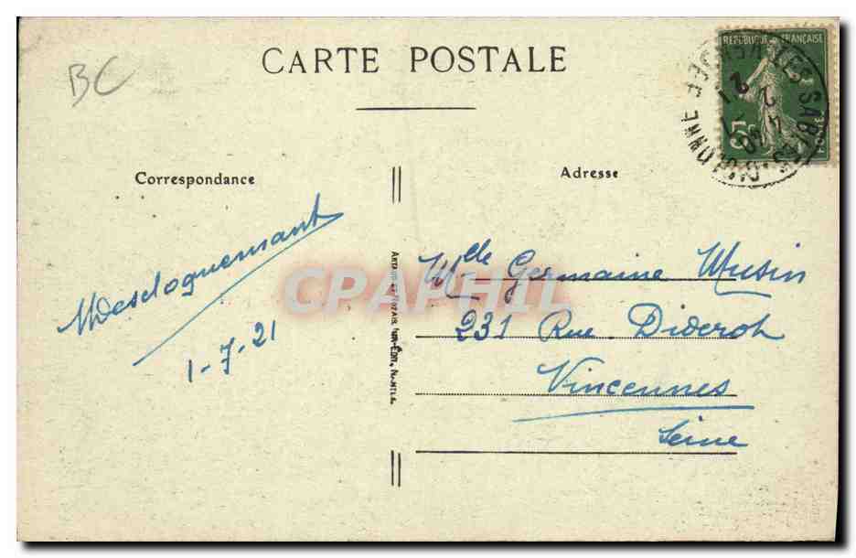 Les Sables-d'Olonne — Les Marais salants et Vue générale du port — Verso