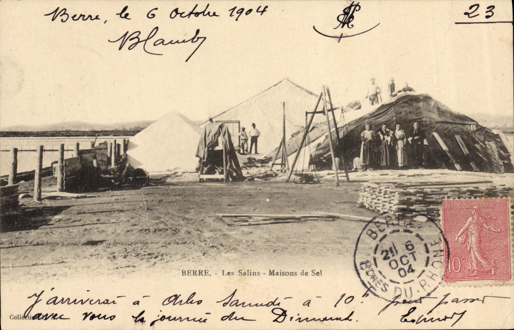 CPA Folklore Marais Salants Berre Les Salins Maisons de sel