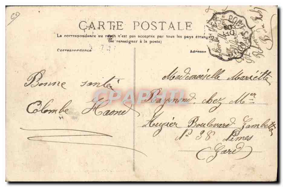 CPA Folklore Marais Salants Port Saint Louis du Rhone Recolte de sel — Rückseite