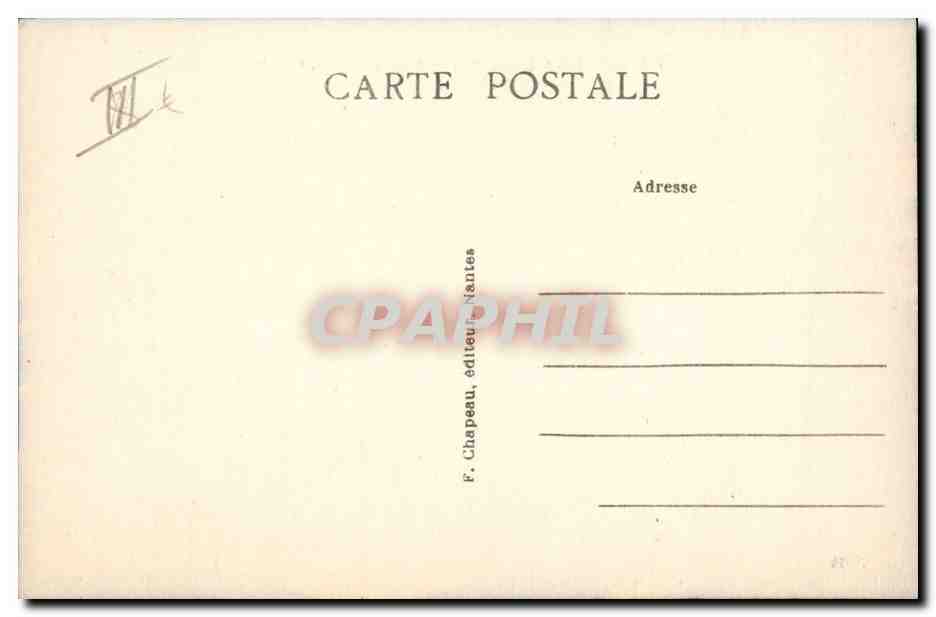 Le Croisic (Loire-Inf.) — Marais salants, vers le Mont-Esprit — F. Chapeau, éditeur Nantes — Verso